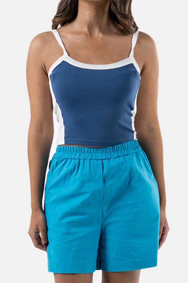 Picture of Sleeveless Knited Top-Blue