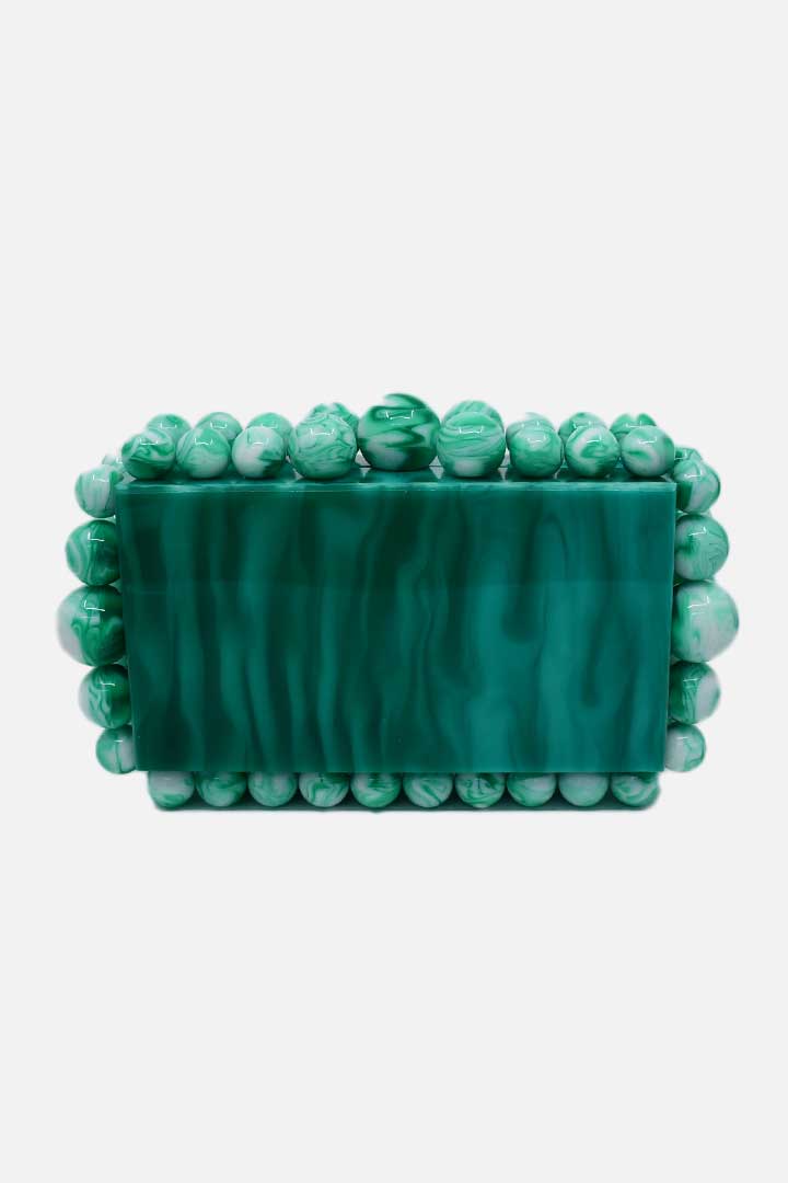 Picture of Marble Clutch Bag-Green