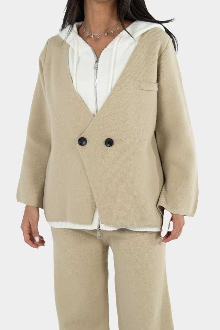 Picture of Two Piece Coat Set - Beige