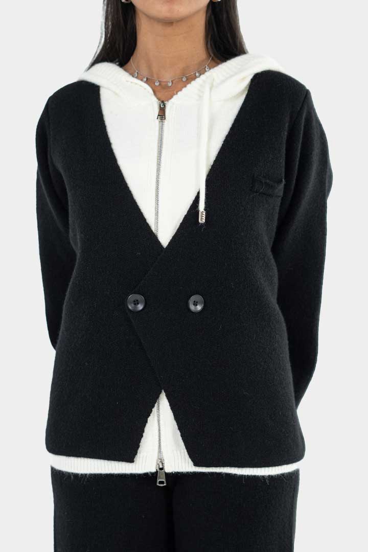 Picture of Two Piece Coat Set - Black