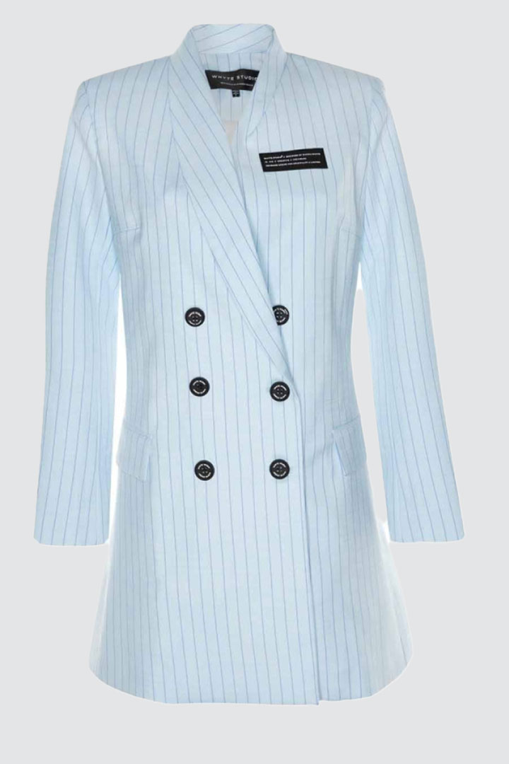 Picture of The "TRIAL" Blazer Dress-Light Blue
