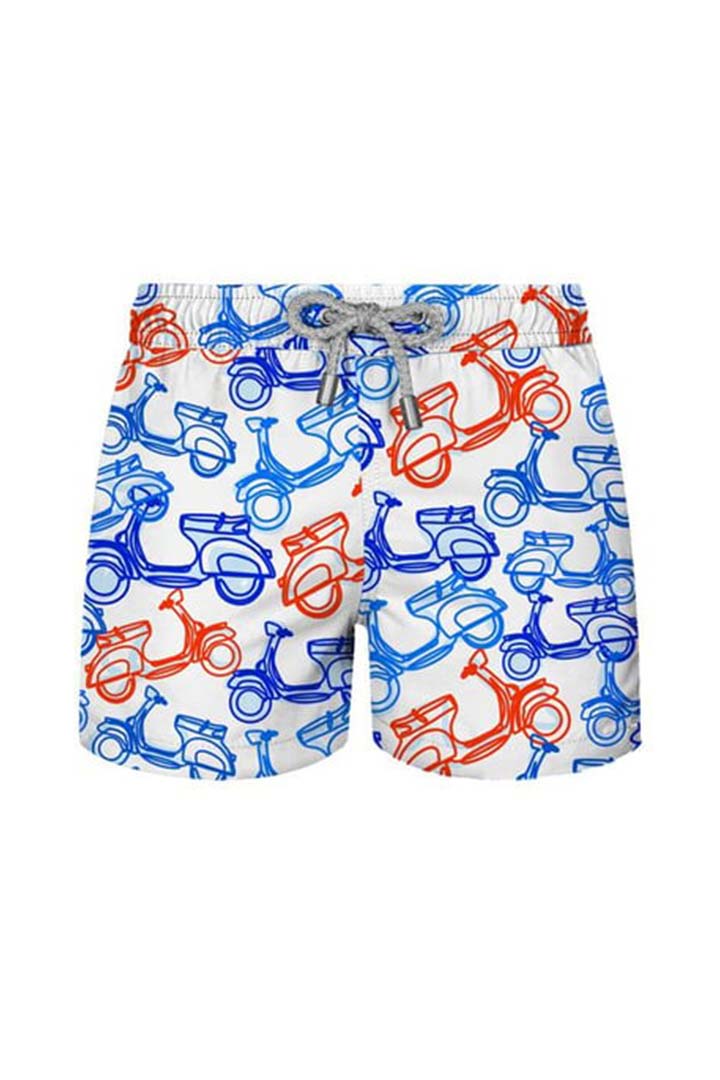 Picture of John Frank Kids All Over Printed Swimshort - Scooter White