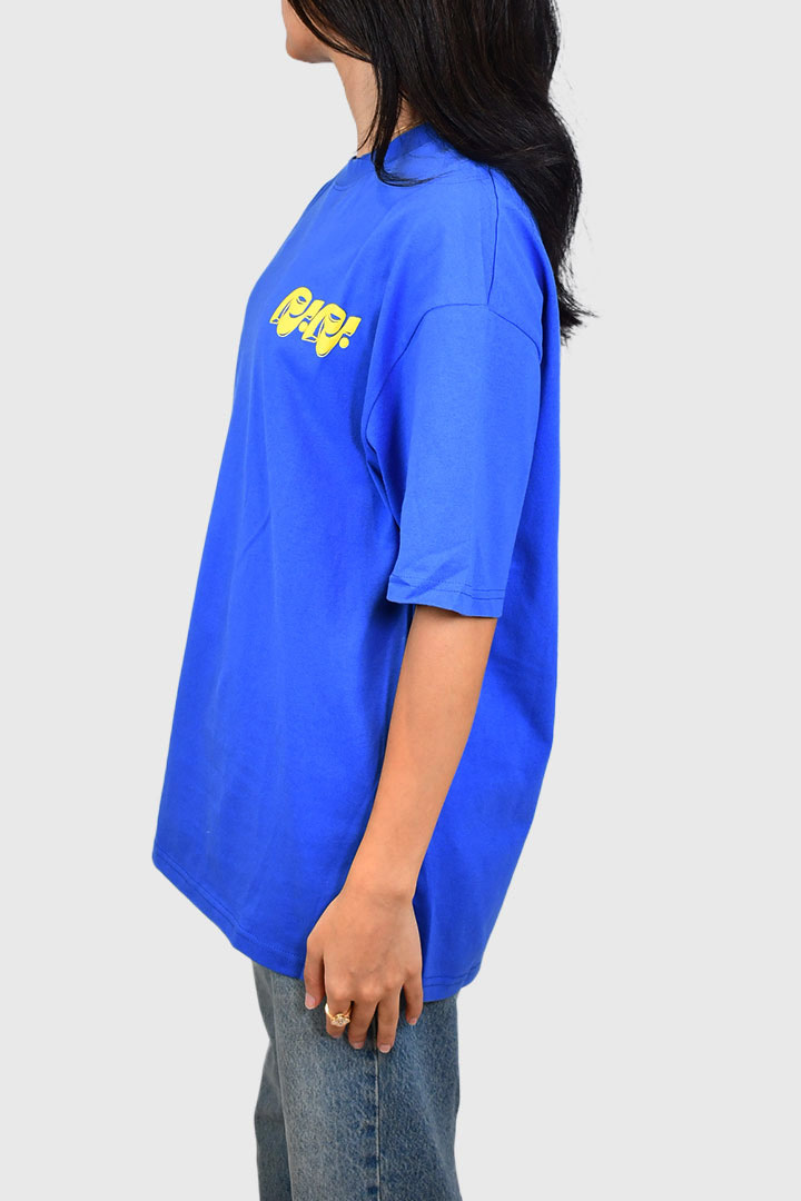 Picture of Bom Bom Oversized T-Shirt Yellow on Blue 