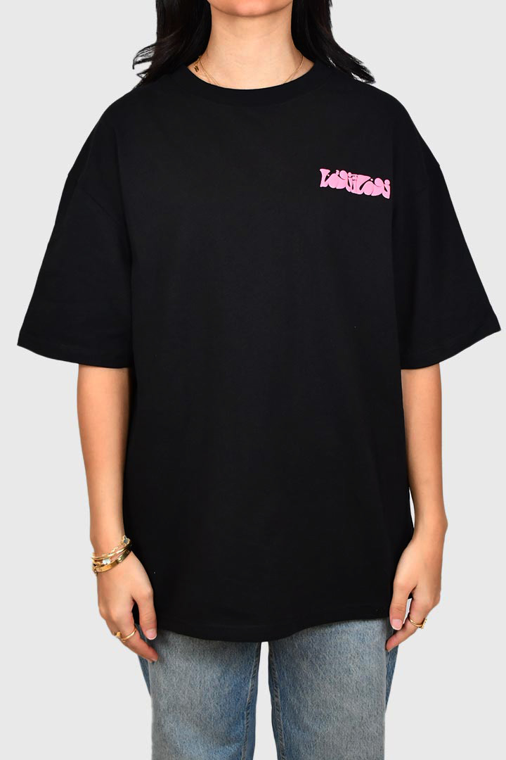 Picture of Nouma Tanoma Oversized T-Shirt Pink on Black