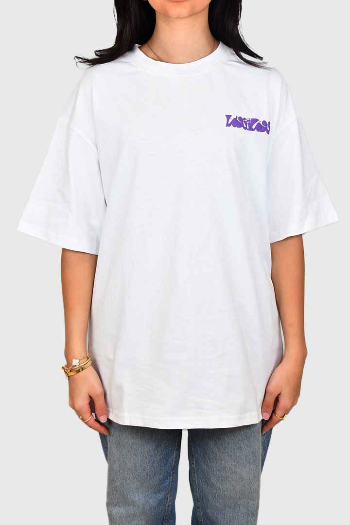 Picture of Nouma Tanoma Oversized T-Shirt Purple on White 